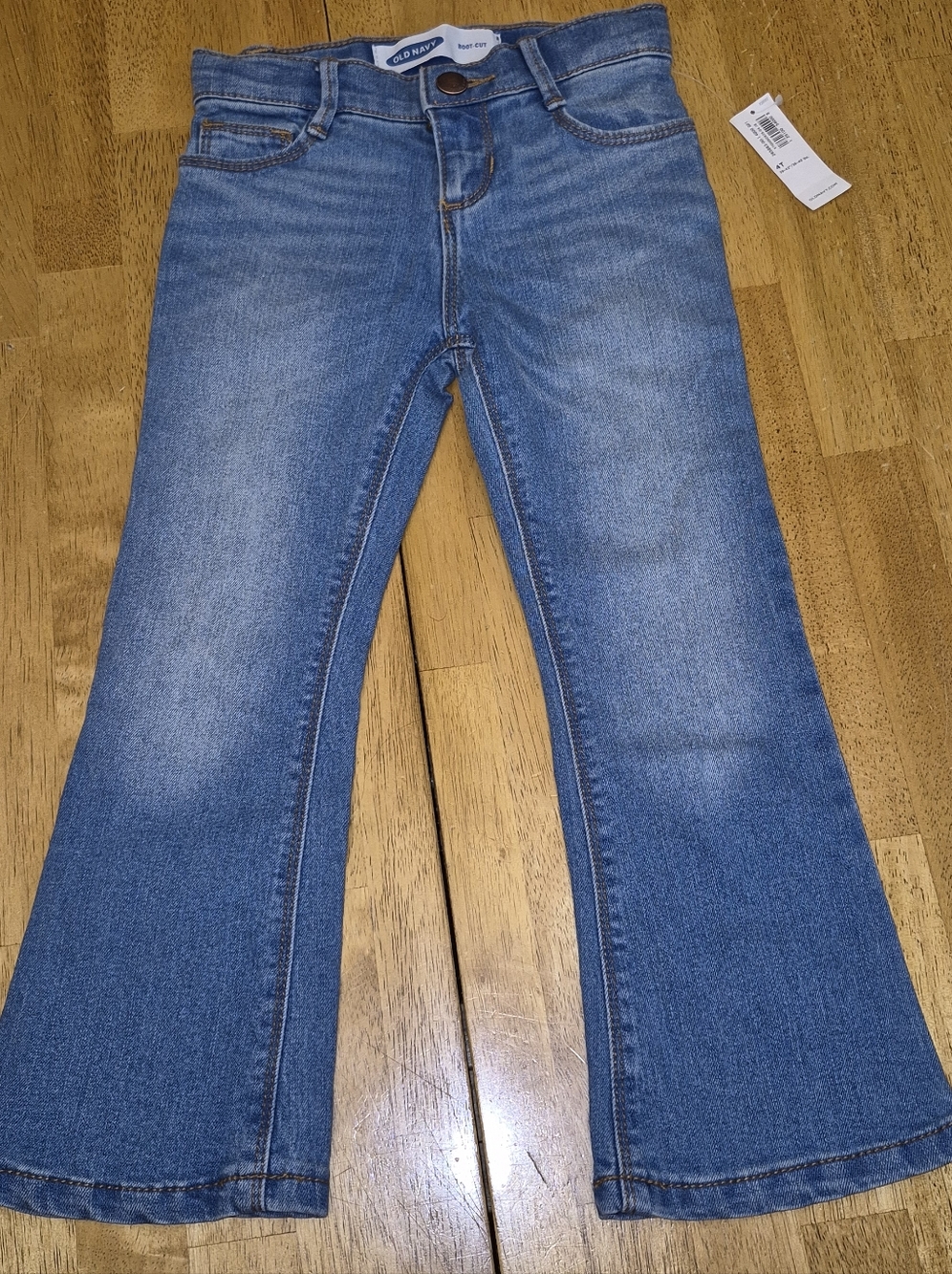 Old Navy Bootcut Denim Blue Jeans Sz 4T Toddler Girls Elastic Waist NWT